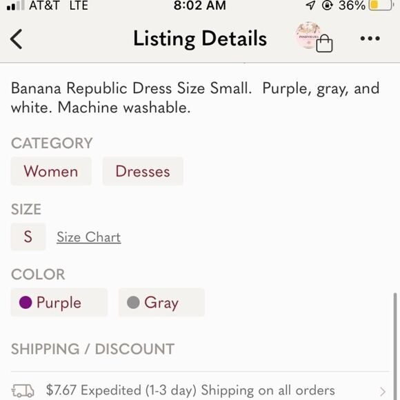 Banana Republic Dress Size Small - Picture 4 of 6